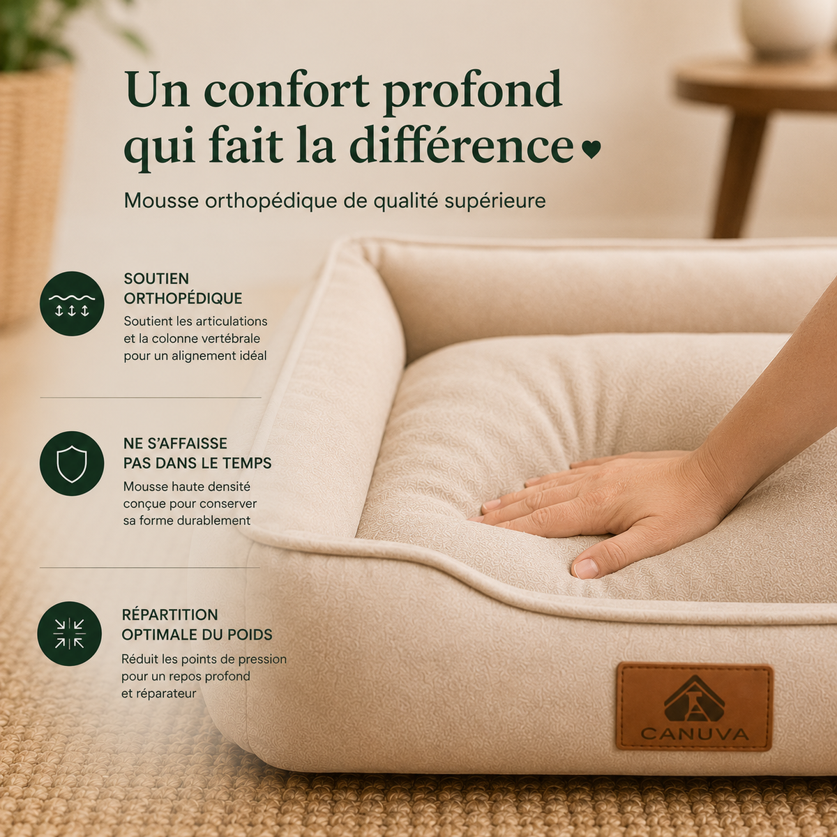 Coussin orthopédique pour chiens