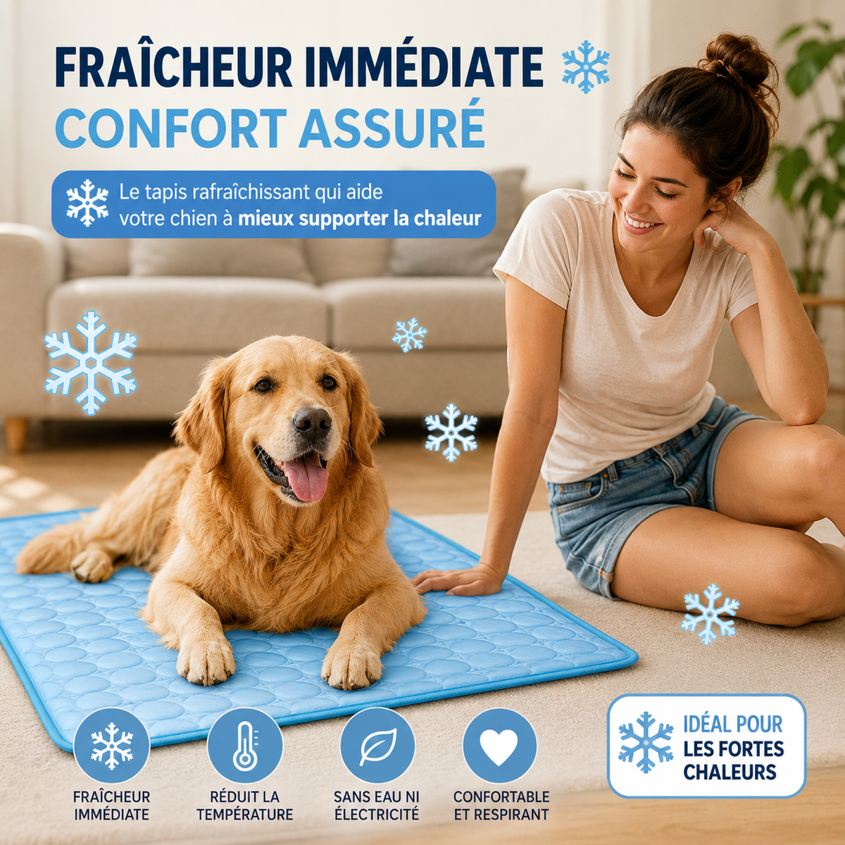 Tapis rafraîchissant pour chiens